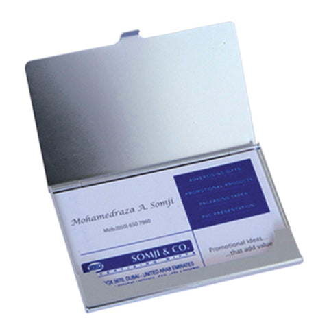 Silver Aluminium Business Card Holder