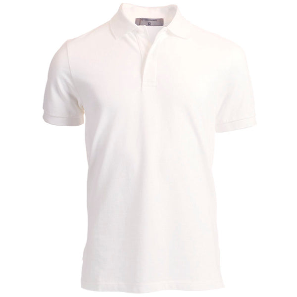 White Giordano Short Sleeve Polo Shirt