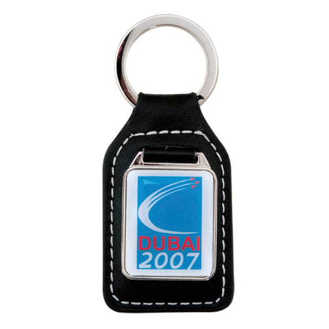 Black Leather Keyring