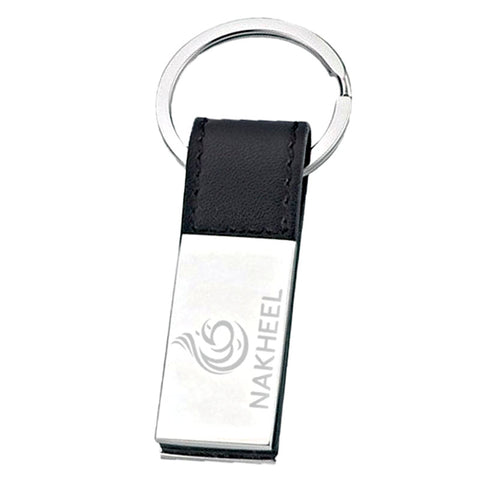 Silver Leather Keyring