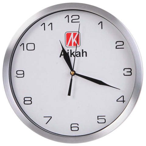 Silver Wall Clock