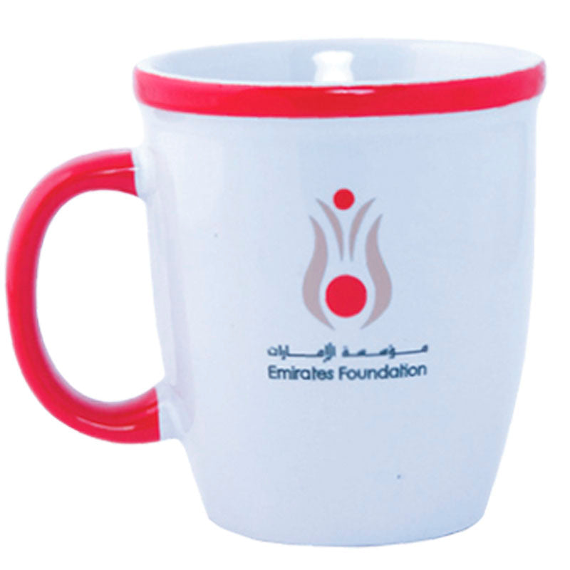 White - Red Mug