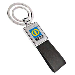 Black Leather Keyring