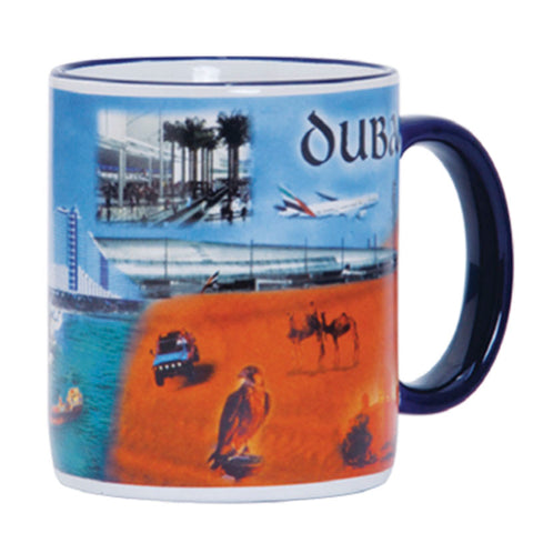 White - Blue Ceramic Mug