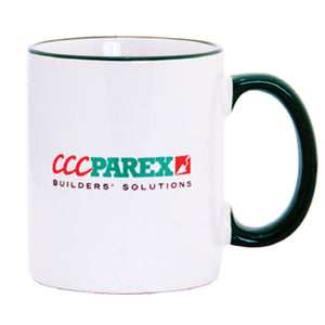 White - Green Ceramic Mug