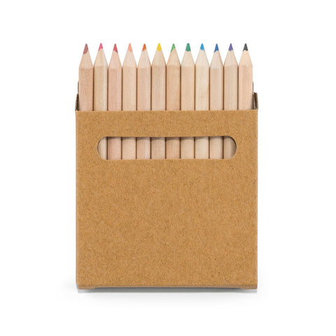 COLOURED. Pencil box with 12 coloured pencils