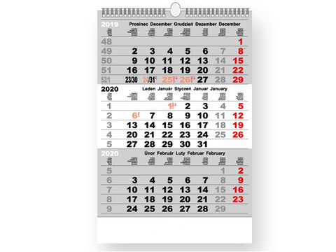 3 Month Wall Calender