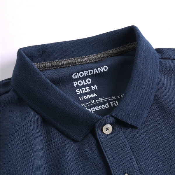 Blue Giordano Short Sleeve Polo Shirt