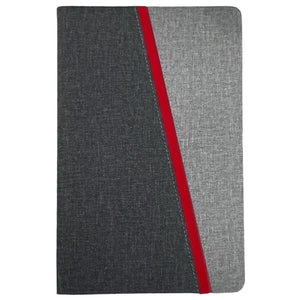 Black / Grey A5 Notebook with red trim