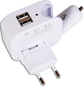 White USB Car Charger