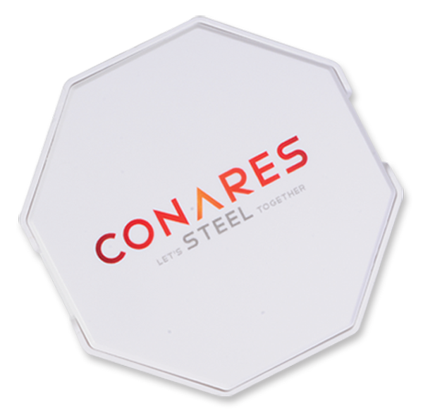 White Octagonal 6 pcs Coaster Set