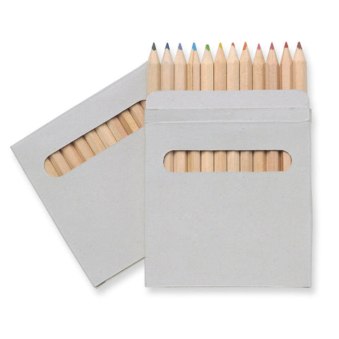 12 coloured pencils set