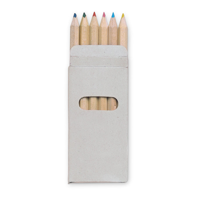 6 coloured pencils in box