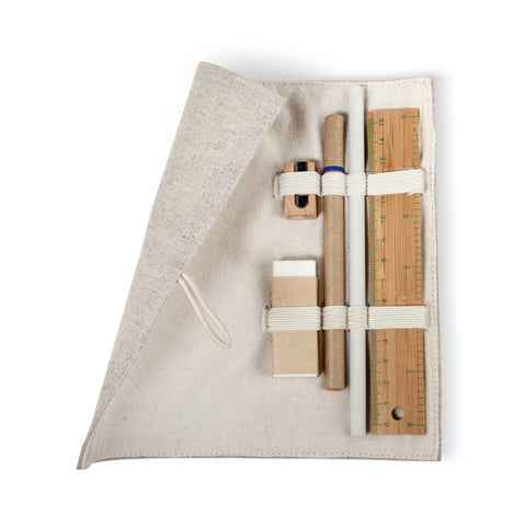 Stationary set in cotton pouch