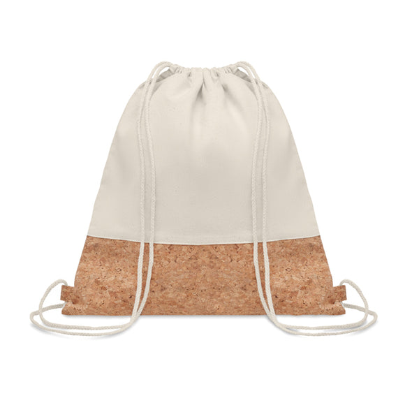 Drawstring bag cork details