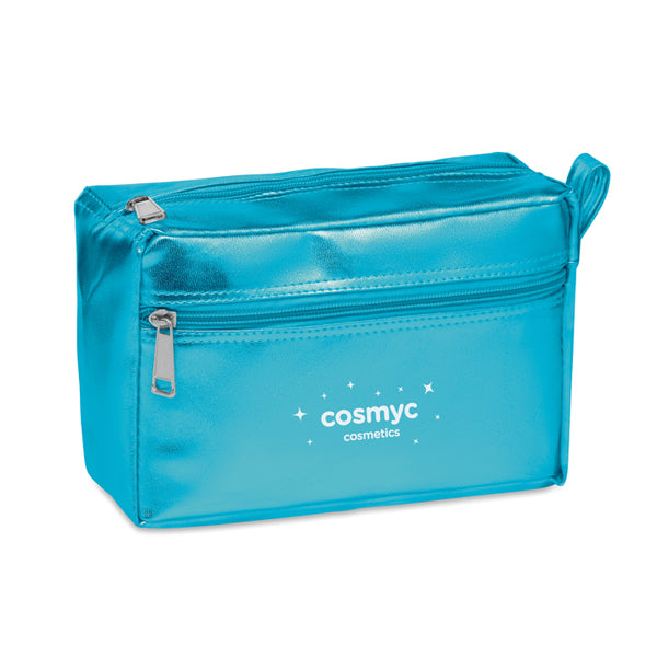 Cosmetic bag in shiny PVC