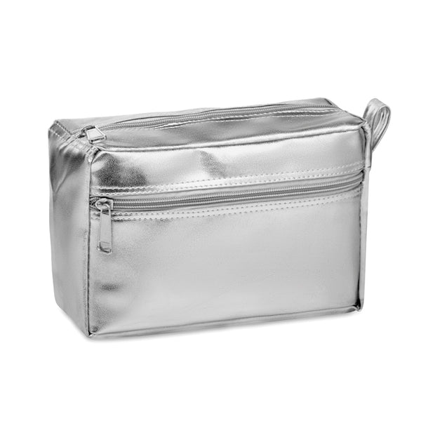 Cosmetic bag in shiny PVC