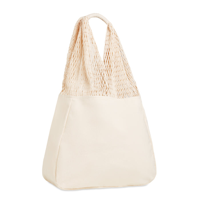 Beach bag cotton/mesh