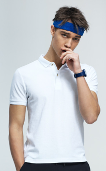 White Giordano Short Sleeve Polo Shirt