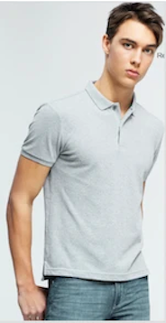 Grey Giordano Short Sleeve Polo Shirt