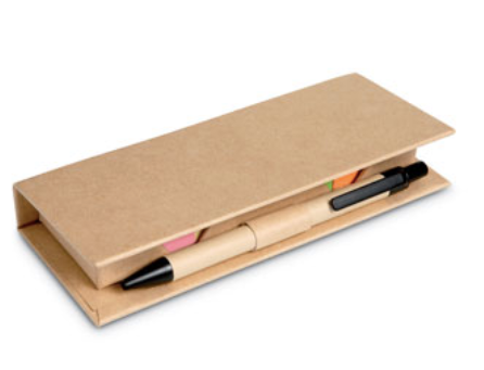 Desk set in brown paper box