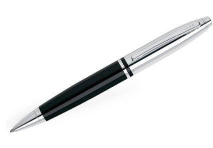CROSS - Calais - Chrome/ Black Lacquer Ballpoint Pen