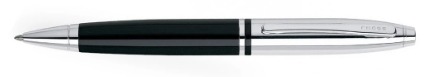 CROSS - Calais - Chrome/ Black Lacquer Ballpoint Pen
