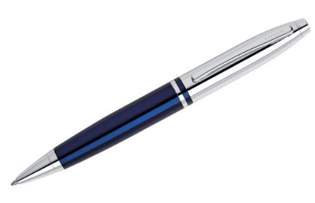 CROSS - Calais - Chrome/ Blue Ballpoint Pen