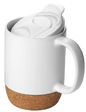 White Ceramic cork mug