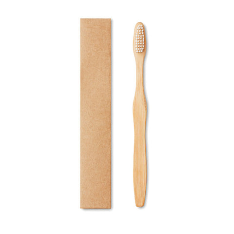 Bamboo toothbrush in Kraft box